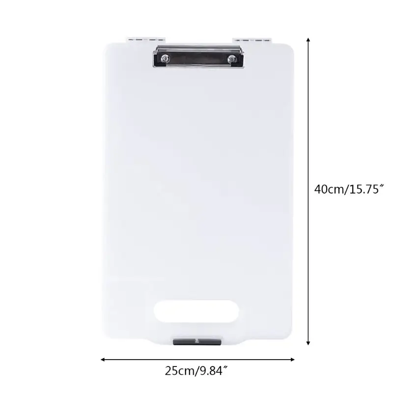 

Multifunctional File Organizer Compartment Clipboard Box Folder Holder w/ Handle N0HC