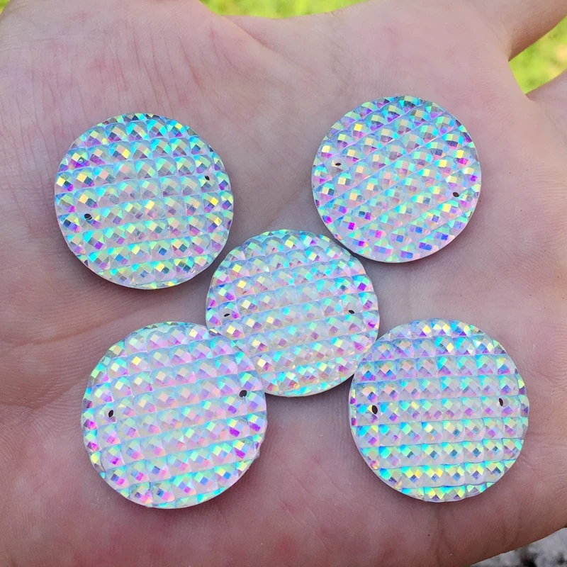 12 шт 25 мм круглые смолы 2 отверстия кнопки Стразы хрустальные каменные бусины