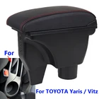 Подлокотник для TOYOTA Yaris, для TOYOTA Yaris, Vitz Car аксессуары для подлокотников, центральное хранилище, модифицированные детали, внутренняя зарядка, USB