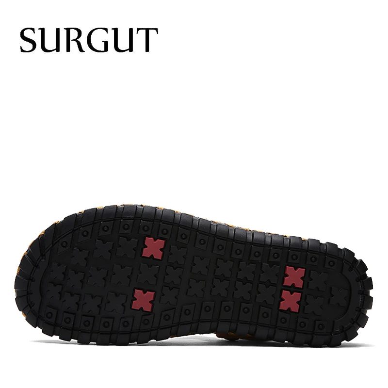 SURGUT/Новинка Модные летние классические пляжные дышащие мужские сандалии Мужские