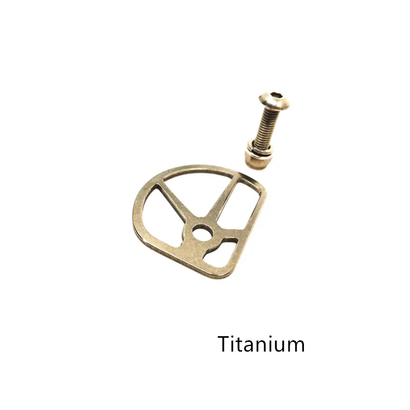 Bike Titanium Alloy CNC Fork Brake Lline E Baffle + Screw Prevent Friction For MTB Brompton Foldable Bicycle Parts | Спорт и