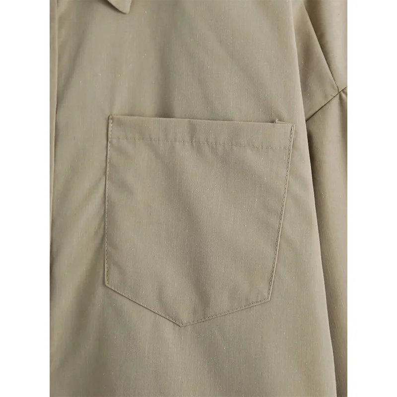 

EAYUCU2021 Spring New Women's European Style Lapel long-sleeved Short Loose Casual Shirt ET111