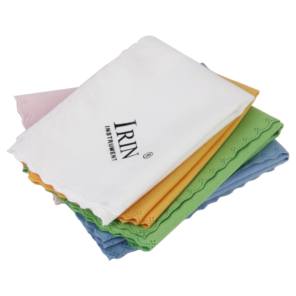 

5pcs Cleaning Cloth Guitar Piano Colorful Musical Instrument Piece