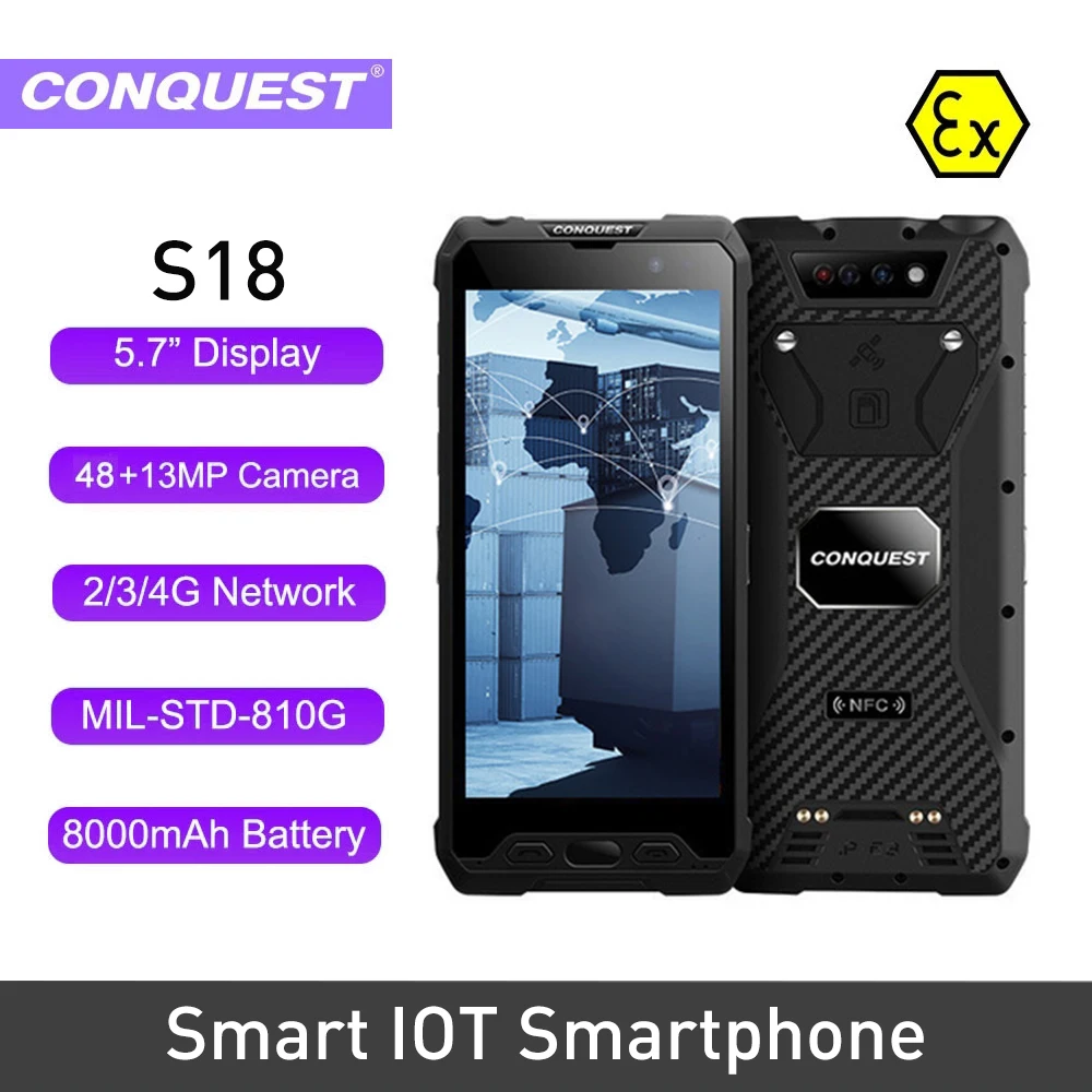CONQUEST S18 глобальная версия прочный смартфон мобильный телефон Android 8 1 4G LTE IP68