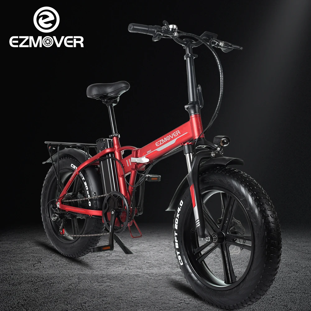 EZMOVER Электрический велосипед 48 в 15 Ач батарея 20 Дюймов 4,0 CST толстый велосипед электрический складной e-велосипед для взрослых велосипеды Дешевые велосипеды 500 Вт/750 Вт EZ08S - изображение