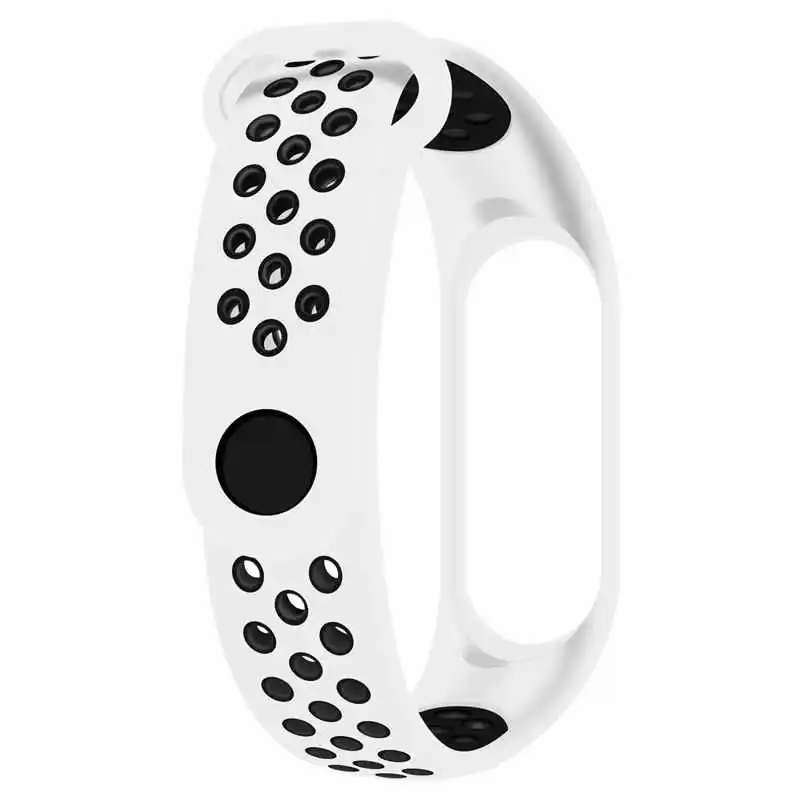 white Спортивный Браслет mi Band 4, ремешок на запястье для Xiaomi mi band 3, 4, силиконовый браслет mi band для mi band 3, 4, Смарт-часы mi band, ремешок - Цвет: white