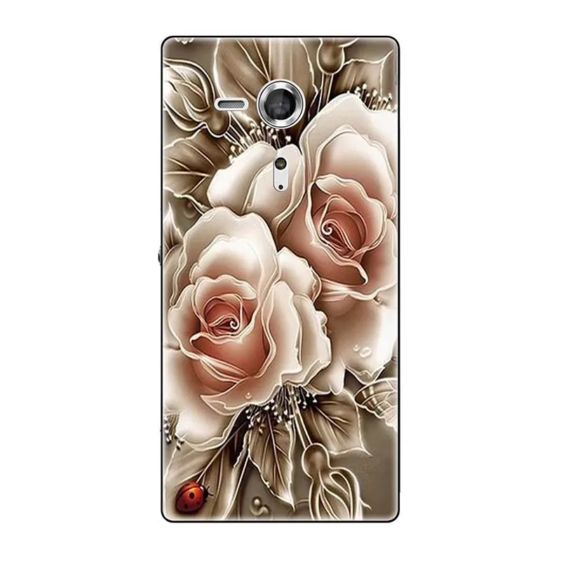 A193 Мягкие чехлы для sony Xperia SP M35 M35h M35C C5303 C5306 C5302 чехол с принтом(розы); волк милый чехол-крышка с узорами чехол для телефона чехол Fundas Para - Цвет: A193