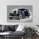 Винтажная модель автомобиля дюзенберга J, ретро-постеры и принты транспортных средств, настенная Картина на холсте, деревянные картины в рамке сделай сам для домашнего декора