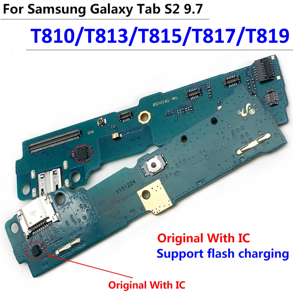 

Original USB Charger Charging Port Load Board Tail Plug Connector Flex For Samsung Galaxy Tab S2 9.7/T810/T813/T815/T817/T819