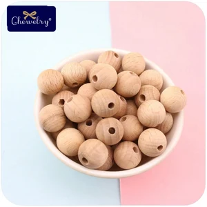 20 шт., деревянные бусины для детского прорезывателя, 25 мм