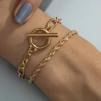 ywzixln 2pcsset boho vintage geometrictwist chain bracelet accessories best gift for women party wholesale b033