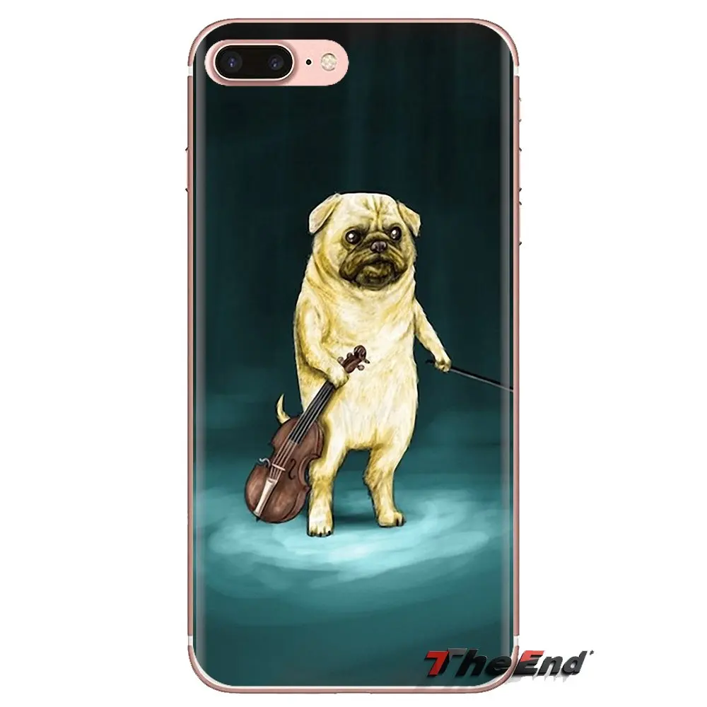 Для huawei G7 G8 P7 P8 P9 Lite Honor 4C 5X 5C 6X Коврики 7 8 9 Y3 Y5 Y6 II 2 Pro 2017 мопса мягкие прозрачные