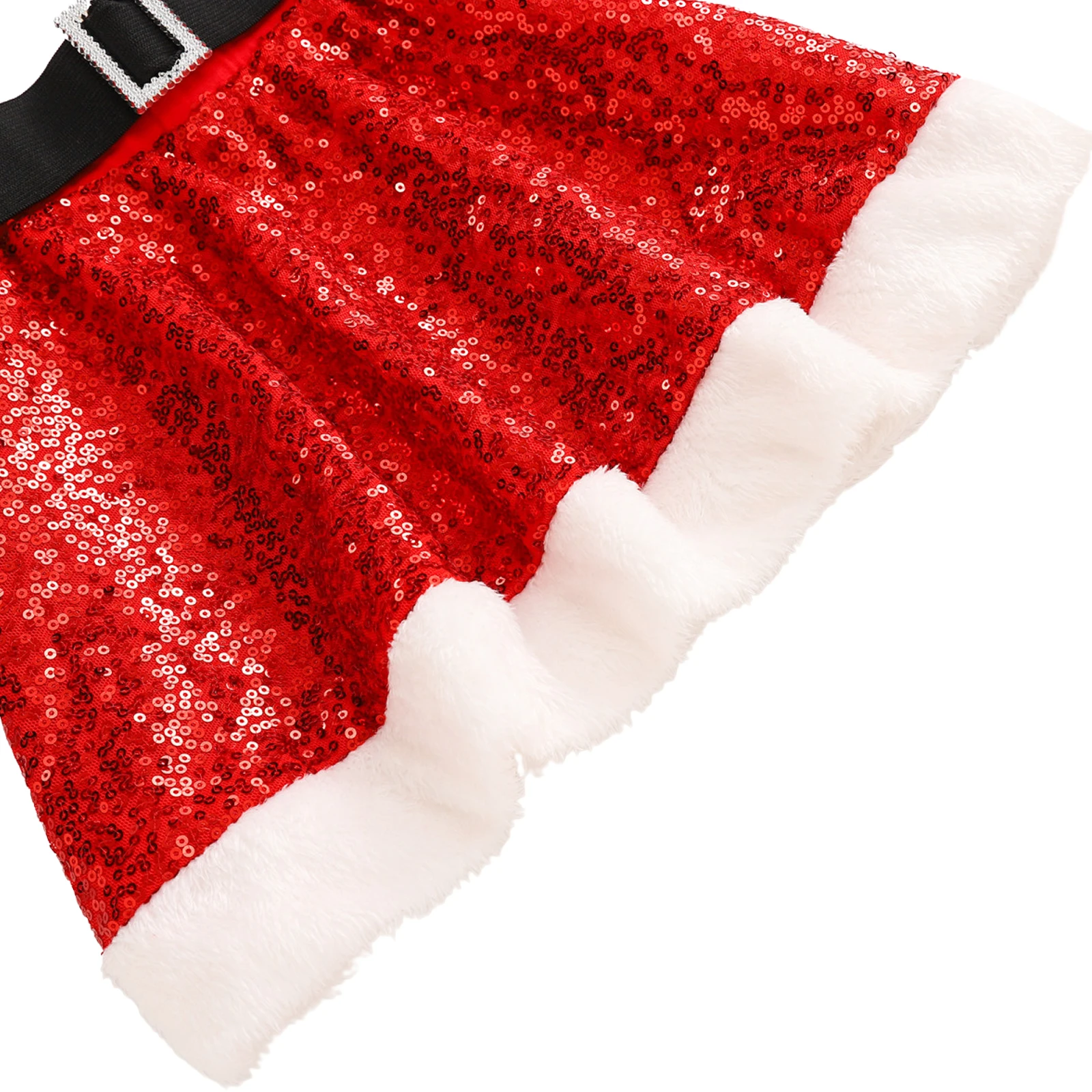 Осенний Рождественский наряд для девочек Citgeett топы с длинным рукавом и блестками