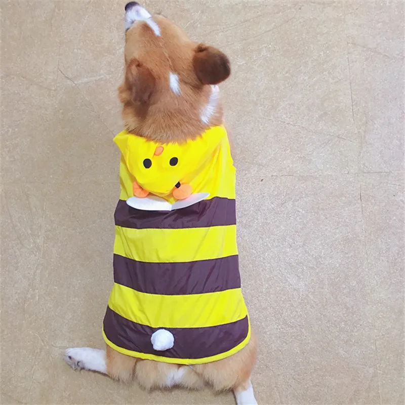 Дождевик очаровательный для собак водонепроницаемый дождевик с шапочкой в виде