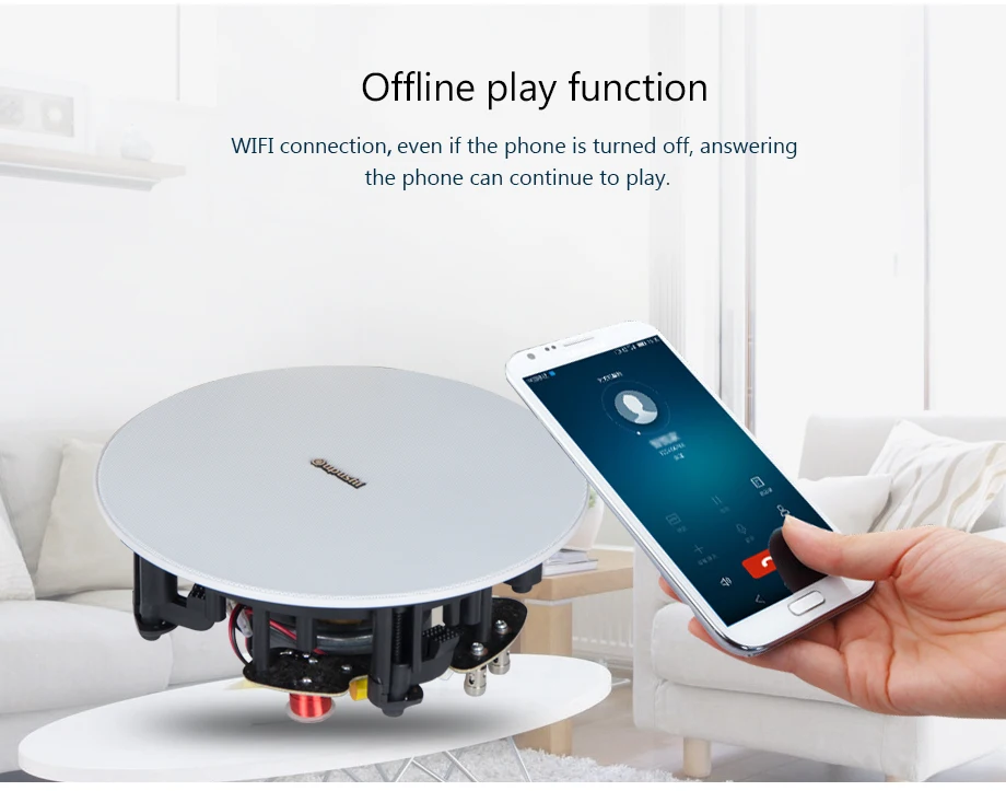 Oupushi продукт Wifi потолочный динамик Wifi усилители для дома семейный фон Музыка