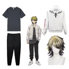 Костюм для косплея ханемия казатора из Токийского рептицита, белая куртка, униформа Вальгаллы, бейсбольная куртка Mikey Draken на Хэллоуин, для детей и взрослых