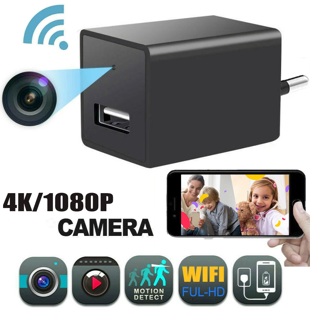 M3 4K WIFI дорожное USB-зарядное устройство HD1080p мини-камера DVR беспроводное настенное