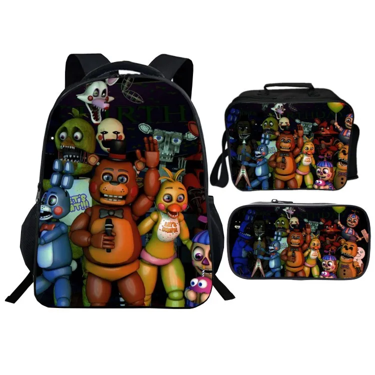 Комплект из 3 предметов FNAT Five Night At Freddy рюкзак для косплея школьная сумка на плечо