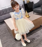 popodion childrens wear 2021 new dress korean version of net yarn womens dress chd20453