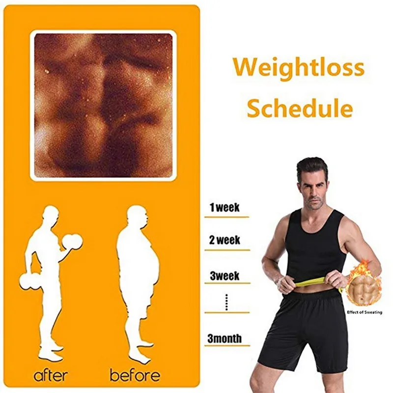 

NIBESSER Men's Sports Sweat Vest Corset Body Shaper Slimming Tank Top Lightweight Stretchy Fabric Applicable Sleeveless Vest