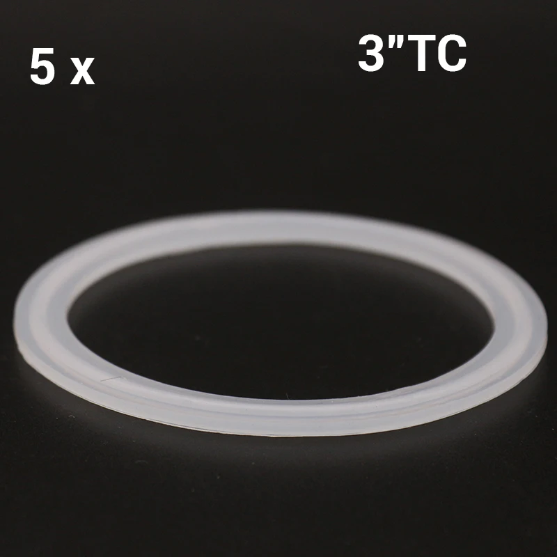 

3" Tri-Clamp Silicone Gasket 5 pcs/lot Food Grade High Temperature Brewer Hardware