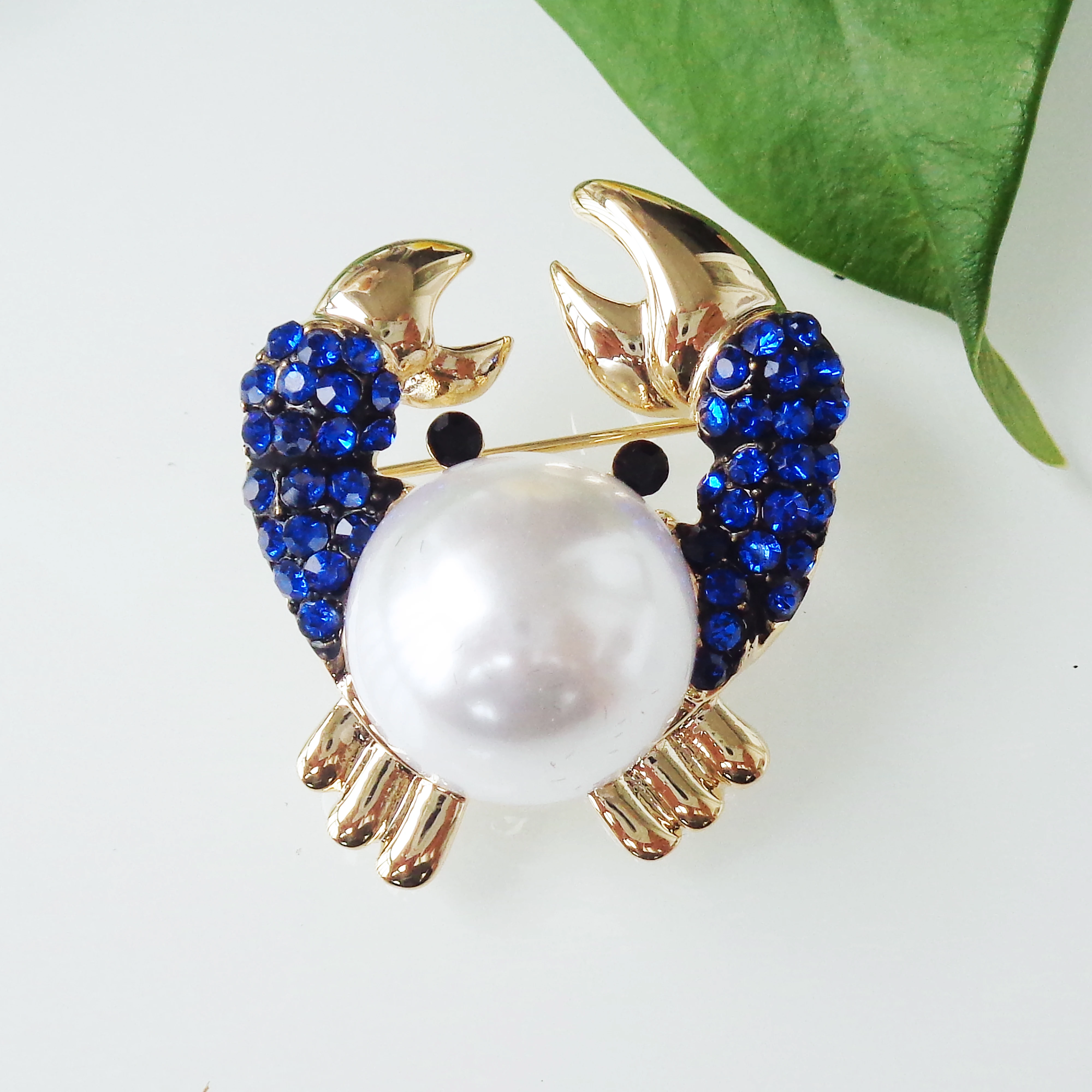 Navachi морской Краб Pincer коготь кристалл желтый GP Halobios Olivet брошь SMT7005|brooch accessories|brooches