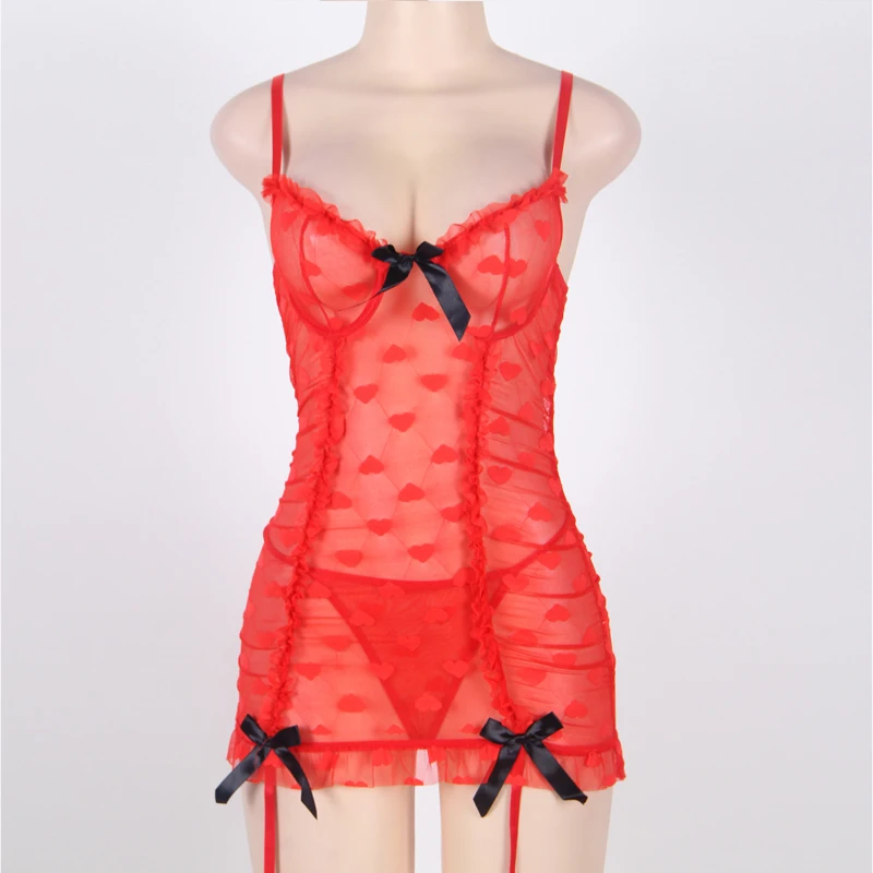 Comeondear украшенное любовью женское нижнее белье одежда для сна прозрачная ночная