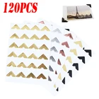 120 шт.лот (5 листов) винтажные угловые наклейки из крафт-бумаги для фотоальбомов сделай сам, ретро Стикеры, рамка, украшения, скрапбукинг