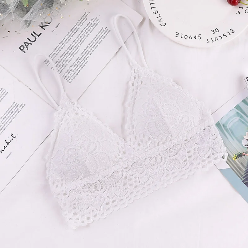W Liva Girl Deep V Bra Female Lace Tube Top Underwear Sexy Lace Summer Bras Top With Chest Pad - Цвет: W