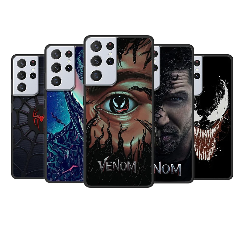

Avengers Marvel Villain Venom for Samsung Galaxy S21 S20 FE Ultra Plus S10 S9 S8 S7 S6 Edge 5G Silicone Black Soft Phone Case