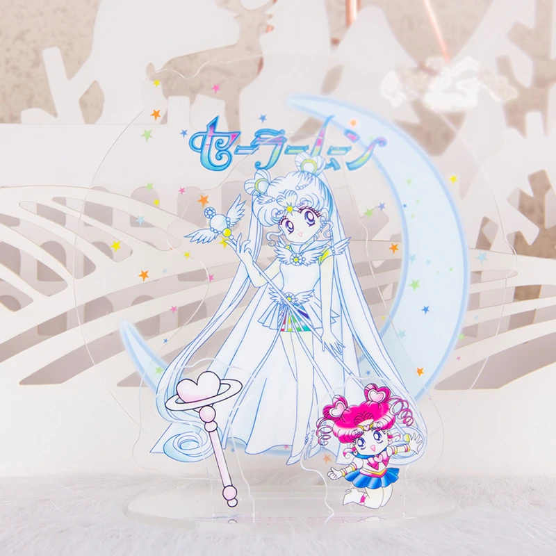 1 шт. аниме Сейлор Мун мультяшная фигурка на акриловой подставке держатель для