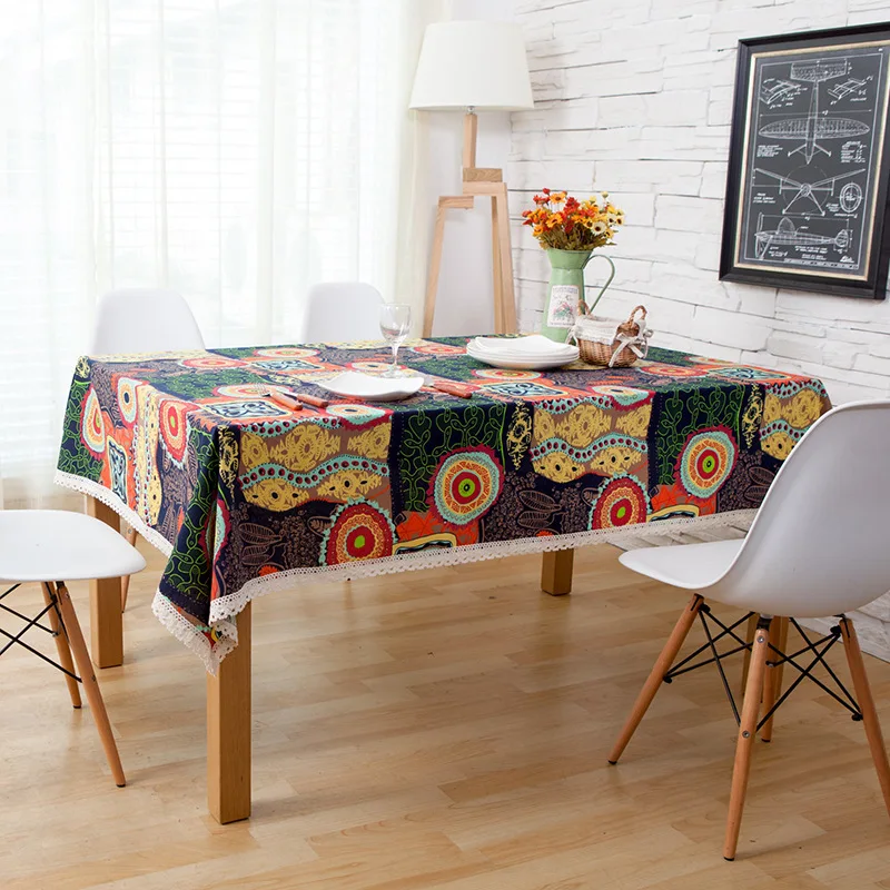 В китайском стиле в этническом хлопковая и льняная скатерть для ресторана Бар