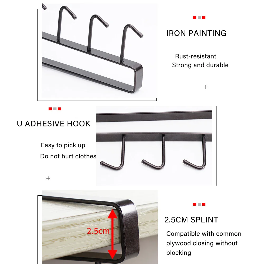 adhesive cup holder under cabinet 6 hook coffee cup hanger kitchen utensil hooks coffee cups holder helf hanging rack free global shipping