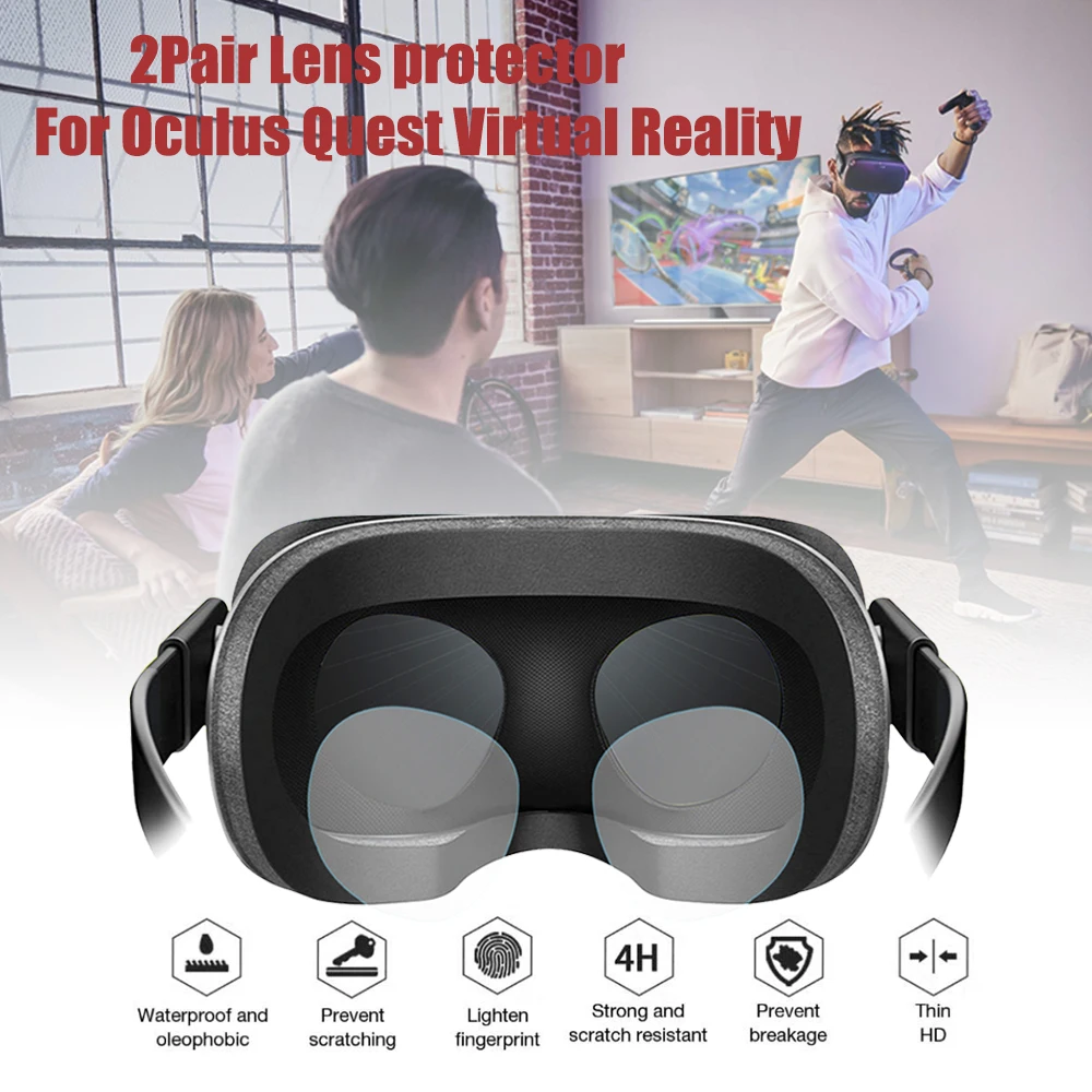 2 пары HD прозрачная защитная пленка для объектива Oculus Quest Oculus Rift S Oculus Go L7