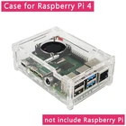 Акриловый чехол Raspberry Pi 4, прозрачный корпус, поддержка процессора, вентилятор охлаждения для Raspberry Pi 4 Model B