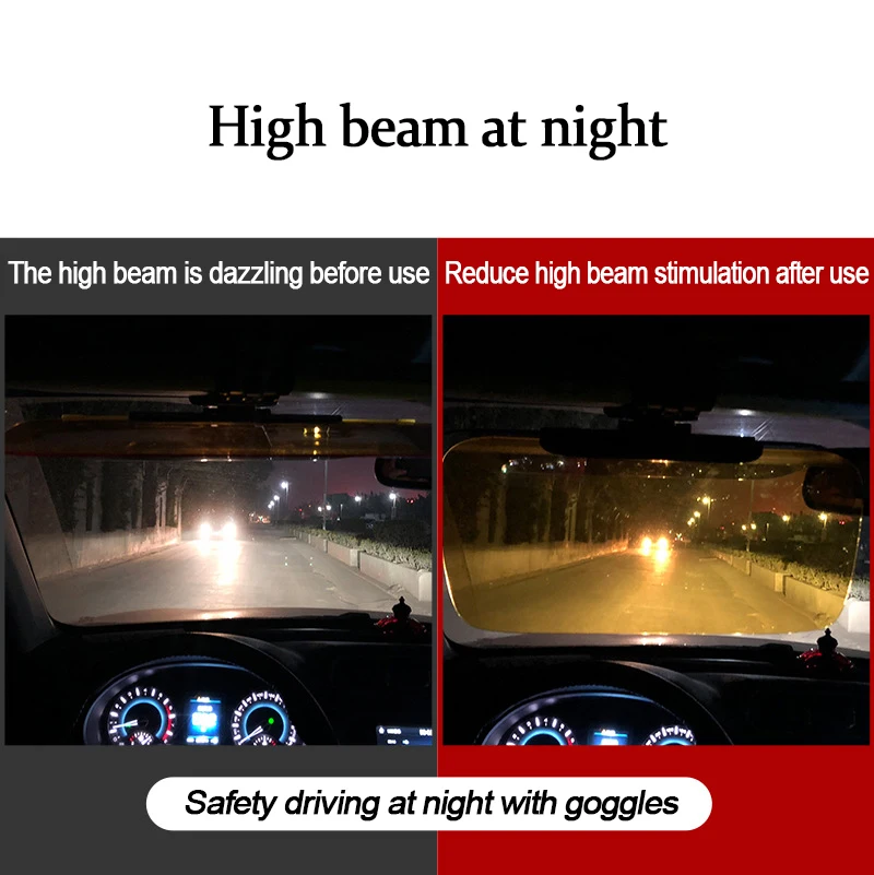 Automotive Safety Products Sunshade Shield High Beam Anti-glare Driver Goggles Sun Sunglasses Night Double Lens Clear Vision | Автомобили