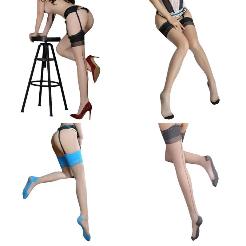 Новый Для женщин летние пикантные ультралегкие Core-крученый шелк колготки модные