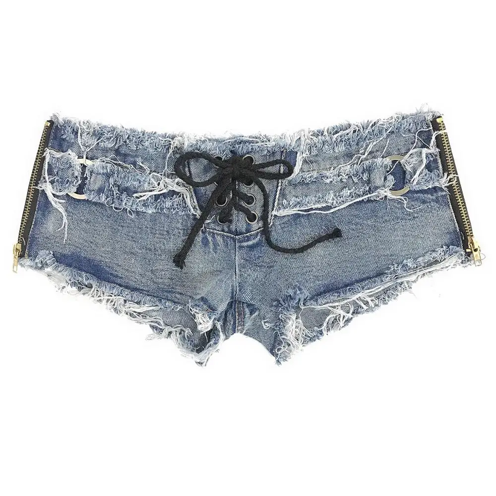 Модные сексуальные джинсовые мини-джинсы с бахромой для девочек популярные