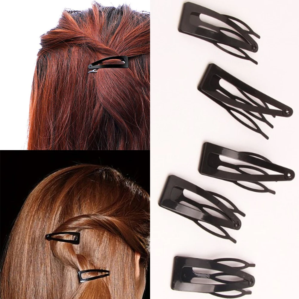 

10pcs Double-grip Hair Clips Metal Snap Barrettes Hair Styling Tools For Women Girls Hair Side Clamps Non-slip Hair Clips