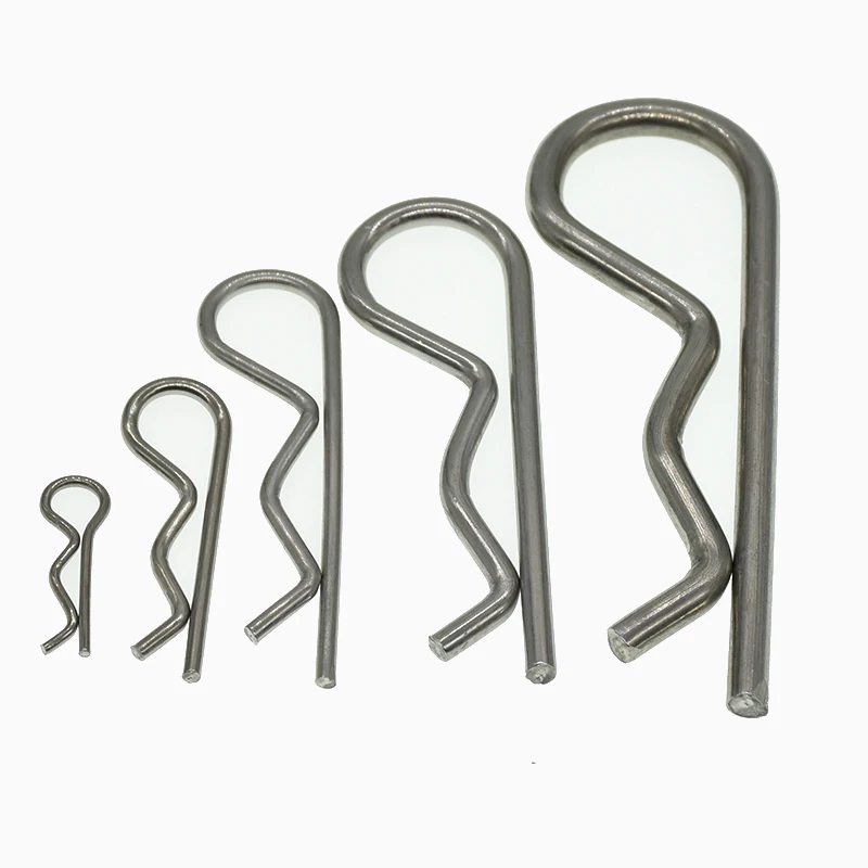 

Stainless Steel R Shaped Spring Cotter Clip Pin 1.2mm 1.8mm 2mm 3mm 4mm Dia Fastener Hardware for Repairing Cars