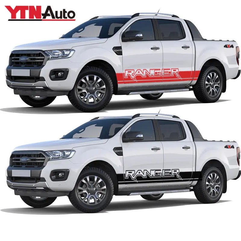 Наклейки на боковые двери кузова автомобиля 4x4 гоночные полоски графические