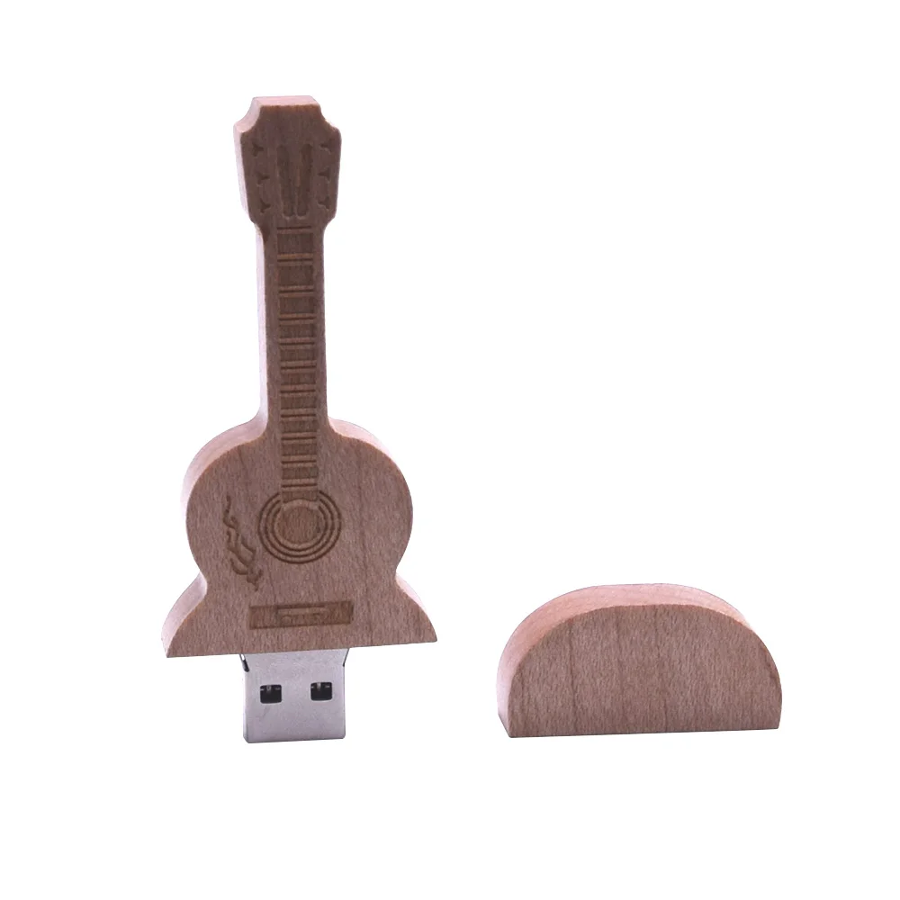 USB флеш накопитель деревянный в форме гитары 3 0/128 ГБ 64/16/32/8 ГБ|USB флэш-накопители| |