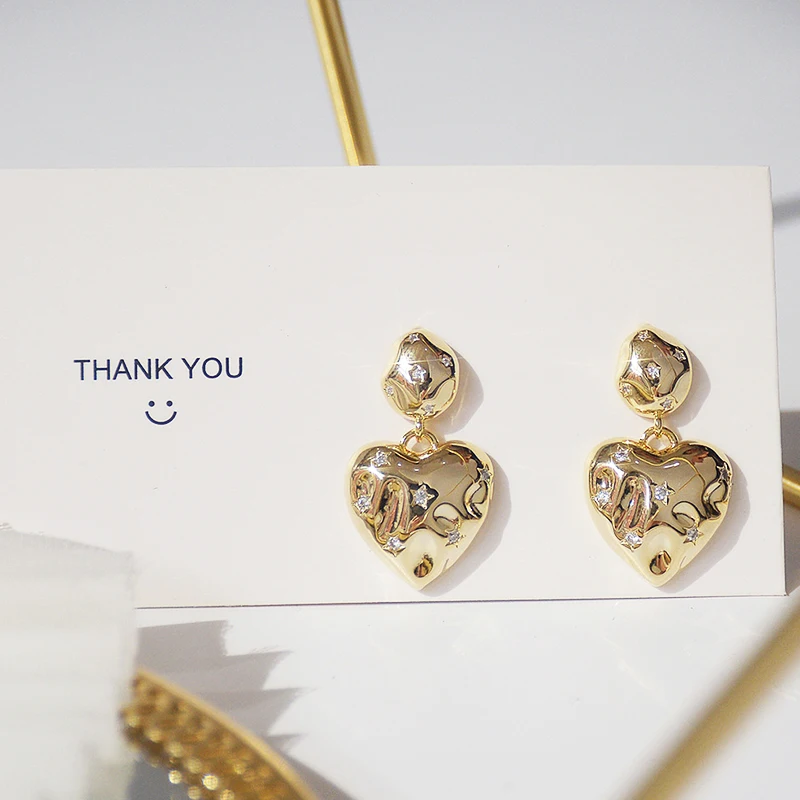 

Korean Hot 14k Real Gold Jewelry Jane CHIC Style Earrings for Women Top High Quality AAA Shiny Zirconia S925 Silver Needle Gift