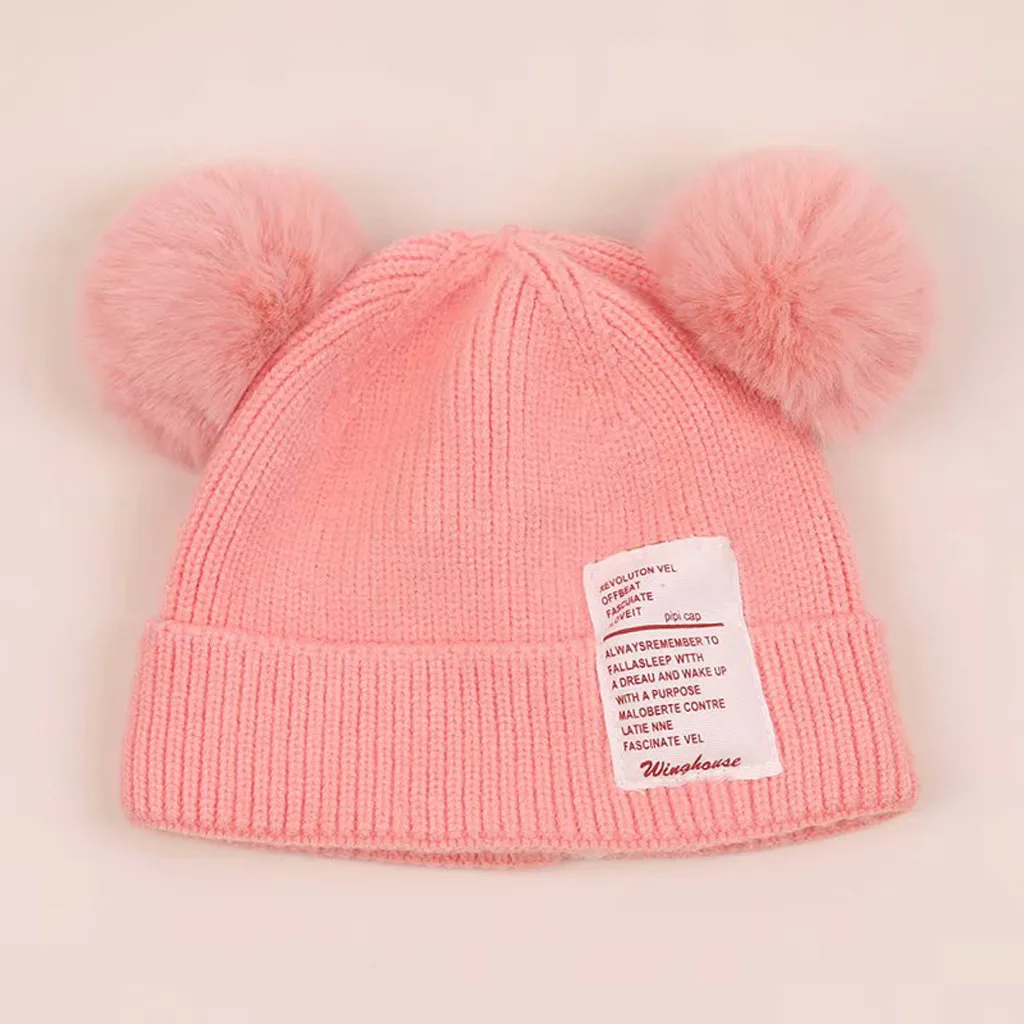 Зимние шапочки детская шапка с помпоном зимняя милая вязаная для девочек и