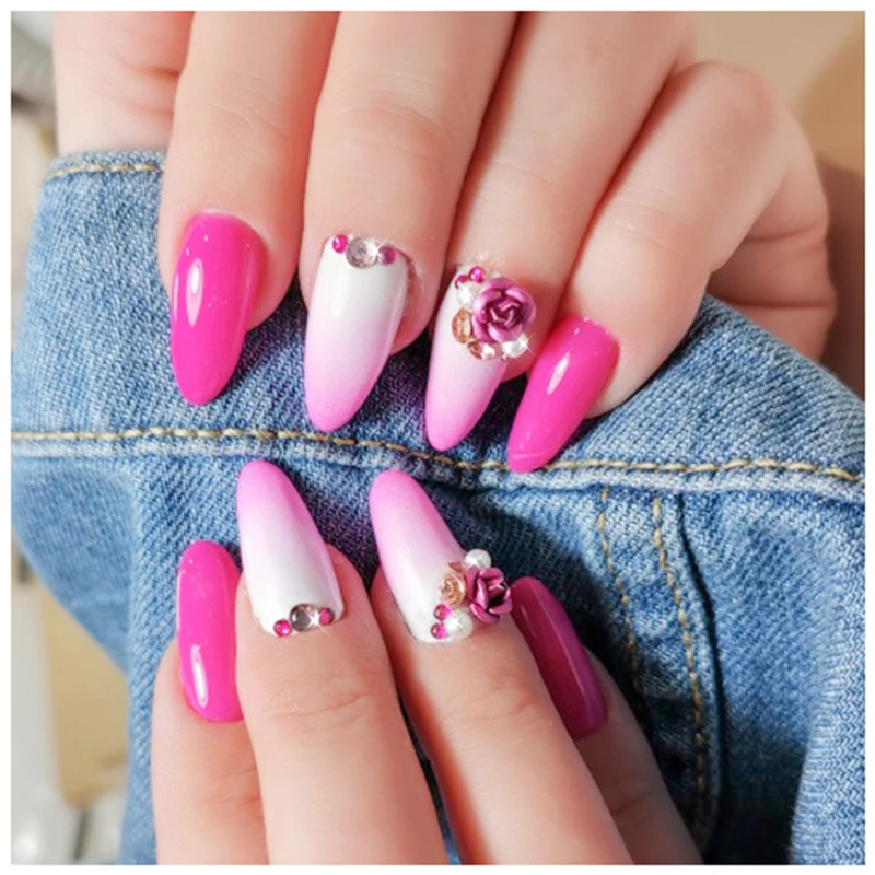 1 горшок для дизайна ногтей блестящие розы Стразы Кристалл ювелирные изделия