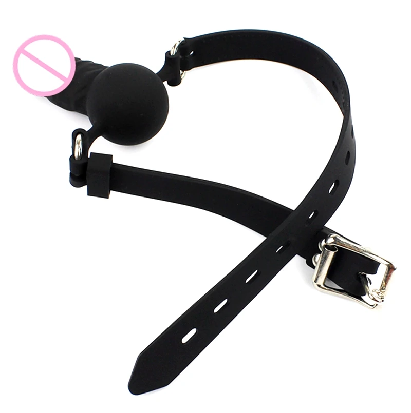 Полностью Силиконовый Открытый кляп для рта БДСМ Связывание ограничители Мячи