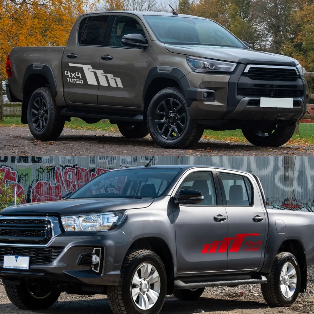 Виниловый декор для пикапа двери боковые полосы Наклейка Toyota Hilux Vigo Revo