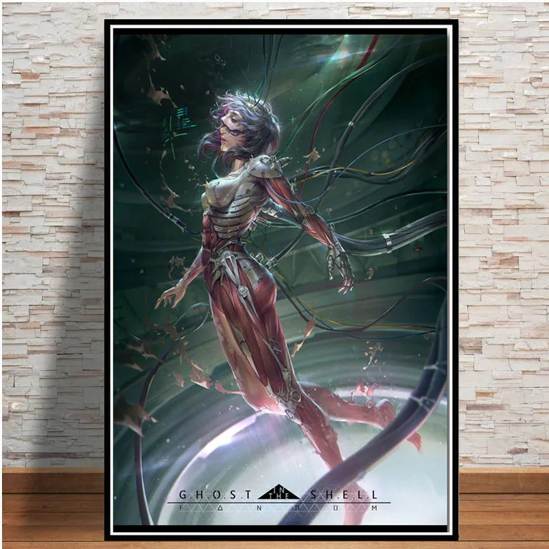 9 Poster And Prints Hot Ghost In The Shell Fight Police Japan Anime Art Paintings Canvas Wall Pictures For Living Room Home Decor - Цвет: 9