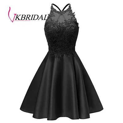 Black VKbridal разноцветное переливающееся платье с блестками для выпускного вечера крест черный Выпускной Sweeth 15 Короткие платья блестящие платья для выпускного вечера - Цвет: Black