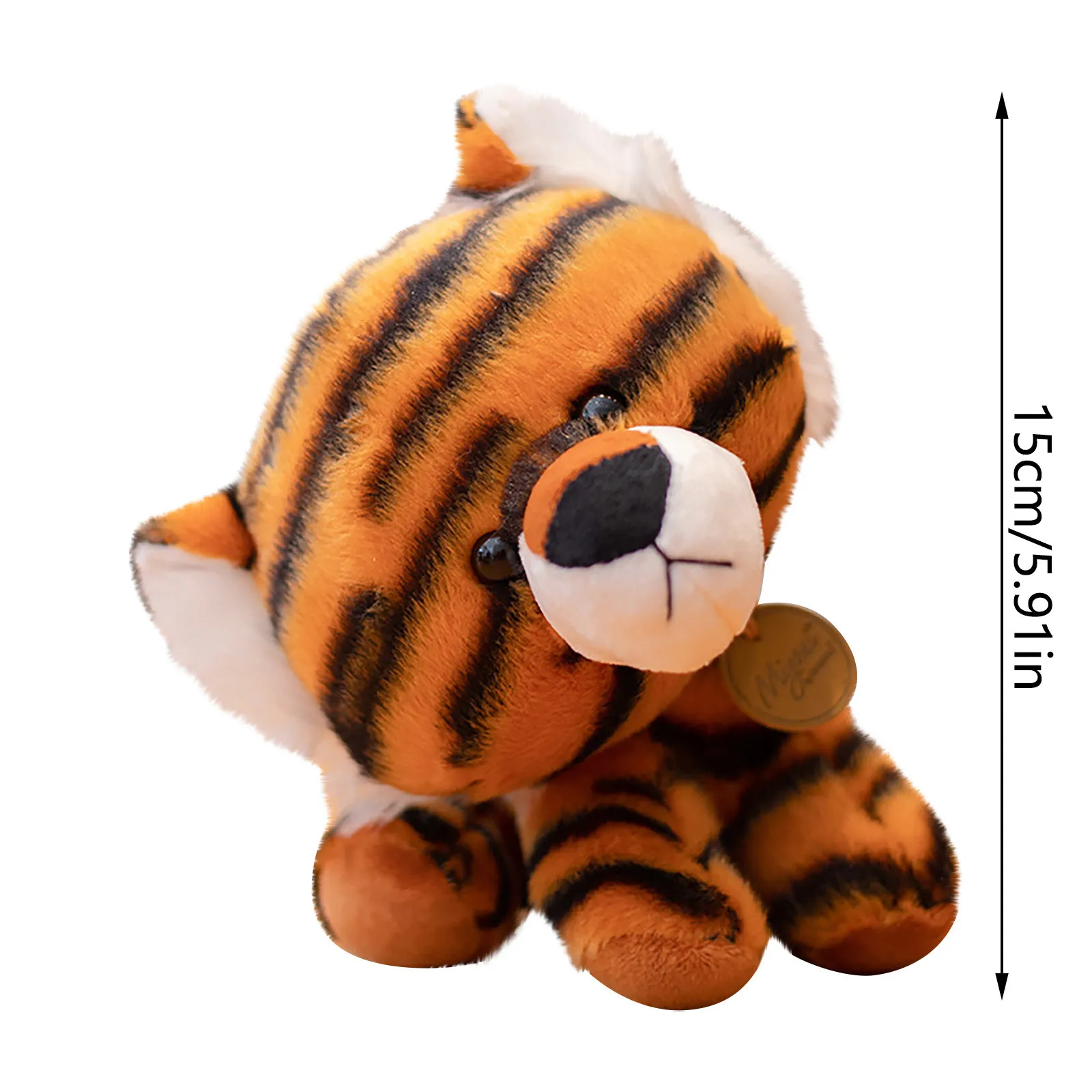 

Plush doll cute tilted head little tiger baby toy to accompany the baby Plush Animal Doll Imitating Cute Plush Toy Gift